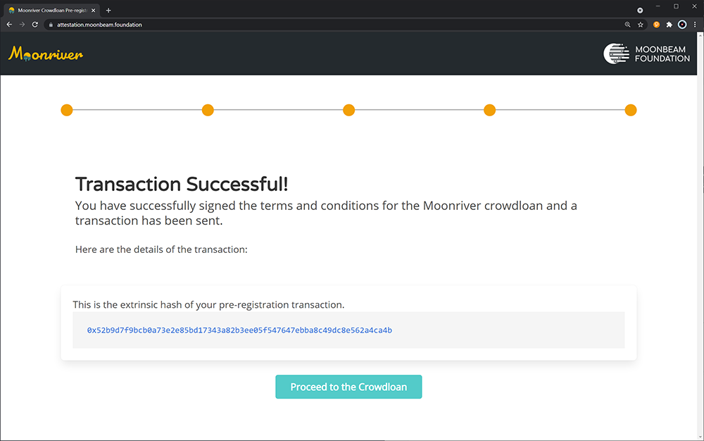 How to Pre-Register for the Moonriver Crowdloan 7