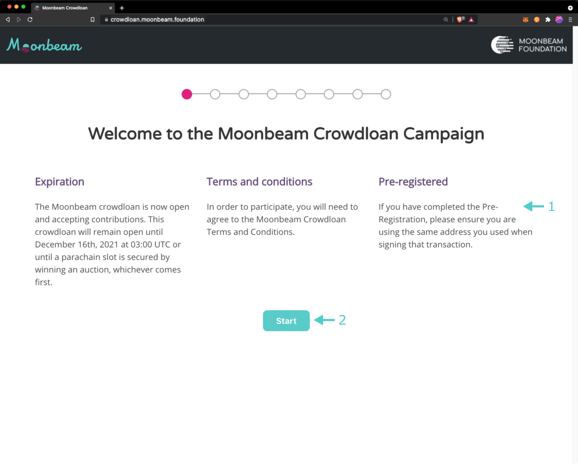 Welcome to the Crowdloan dApp (2)
